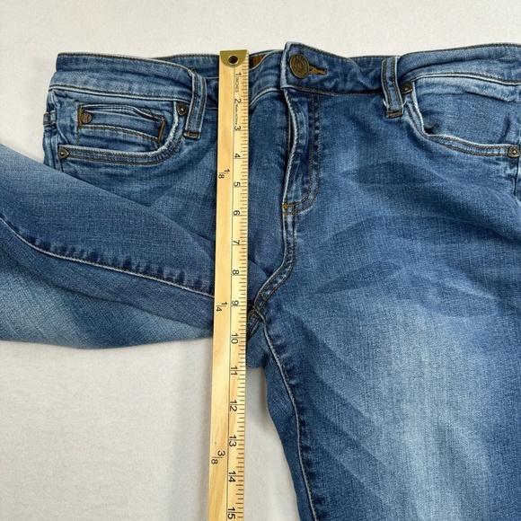 Kut From The Kloth Straight Leg Jeans Womens Size 12 Mid Rise Dark Wash - Picture 11 of 14